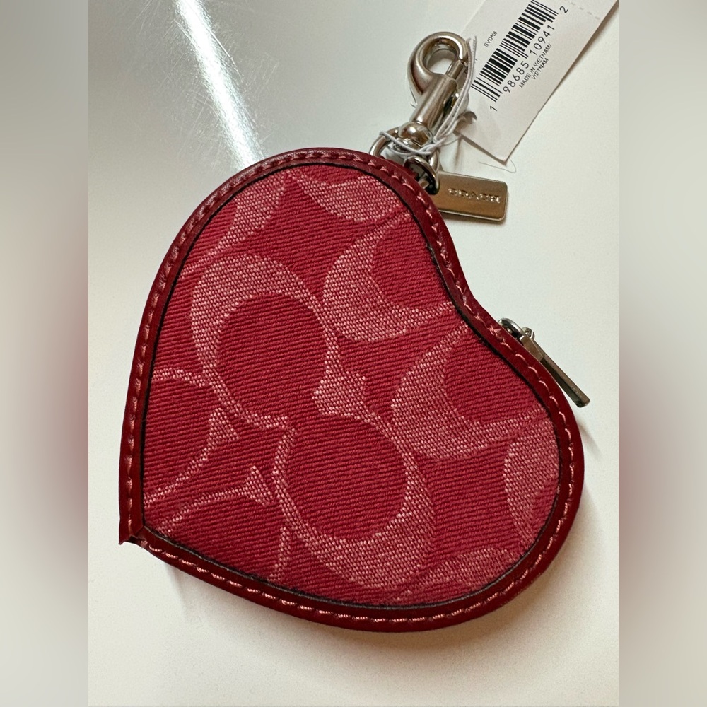 Coach Heart Bag Charm